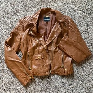 Size Large Faux Leather Jacket, excellent condition.